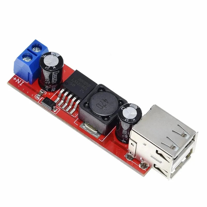 DC 6V-40V To 5V 3A Double USB Charge DC-DC Step-down Converter Module For Vehicle Charger LM2596 Dual USB