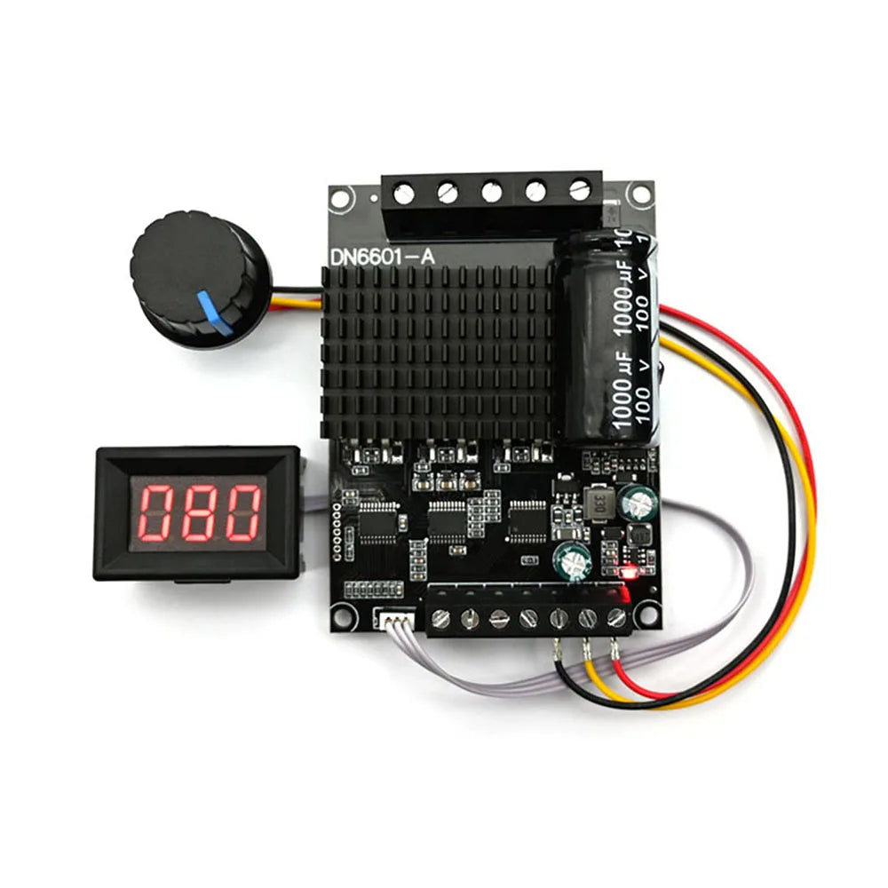 DC 6-80V BLDC Three Phase DC Brushless Motor Controller PWM High Power 1600W 20A Hall Motor Control Driver Board Motor Regulator