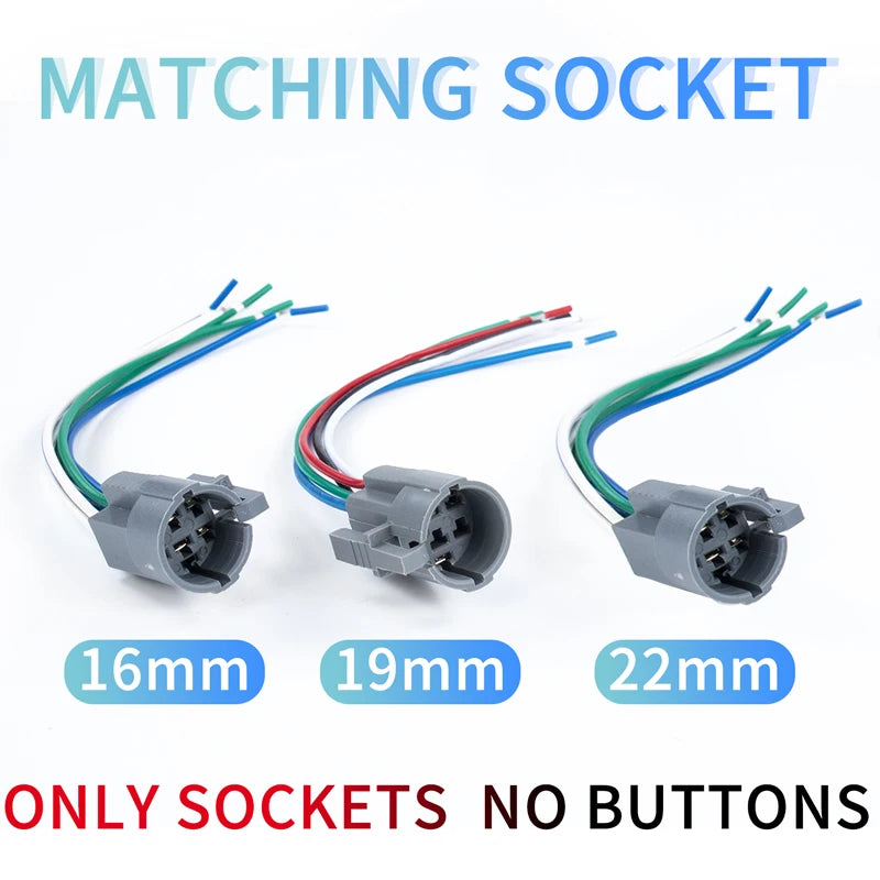 16mm 19mm 22mm metal emergency stop button switch stainless steel waterproof mushroom head Rotation reset Anti-slip thread