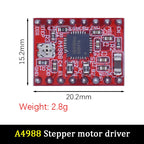 3D Printer Parts StepStick DRV8825 A4988 Stepper Motor Driver With Heat sink Carrier Reprap MKS GEN V1.4 board