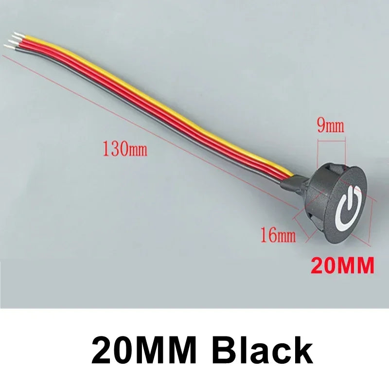 13 16 20MM Dimmable Touch Sensor Button Switch DC5V 12V 24V Smart Controller Home Light Strip Embedded LED Dimmer Controller