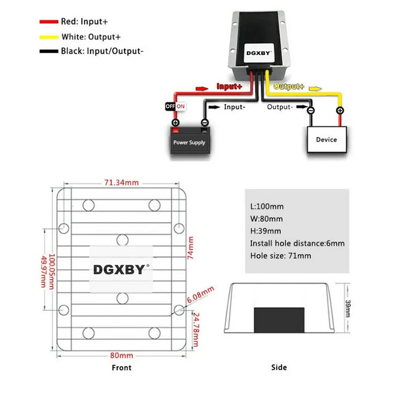24V TO 12V 10A 15A 20A 25A 30A 35A 40A DC Power Converter 24V TO 12V Voltage Regulator for Automotive Equipment CE Certification