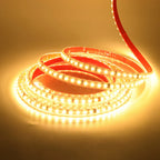 AC 220V 2835 LED Strip Light Waterproof IP67 120 LEDs Flexible Tape Lamp with IC Home Lighting White 0.5m 1m 2m 5m 10m 20m 50m