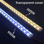 1-10 PCS LED Rigid Strip DC12V 50CM 20 Inch SMD5730 36LEDs U/V-Shaped Flat LED Aluminum Channel Rigid Strip for Indoor Lighting