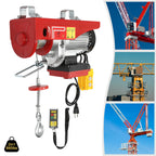 880LBS 110V Electric Winch, 2 in 1 Electric Hoist Winch with 328ft Wireless Remote Control Emergency Stop Heavy Duty Lift Hoist for Factory Garage Warehouse