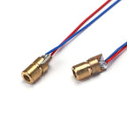 10Pcs/1PC 650nm 5mW Laser Module Head Industrial Class Point/Line/Cross Focusable Glass Lens Adjustable Laser Diode for Industri