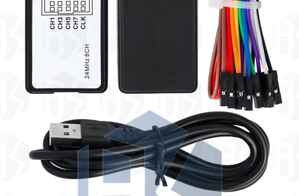 8CH USB Logic Analyzer, 24MHz 24M/S Sampling Rate Digital Debug Board for ARM & FPGA Hardware Testing