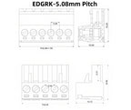 1set 2EDGRK 2.54mm 3.5mm 3.81mm 5.08mm 7.62mm Pitch 15EDGRK 2P 3P 4P 5P 6P~12PIN Solderless Docking Type PCB Terminal Connector