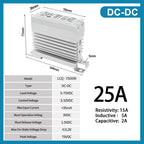 LCTC Solid State Relay DIN Installation DC-AC AC-AC DC-DC Single-Phase Relay With Radiator 10a15a25a40a SSR