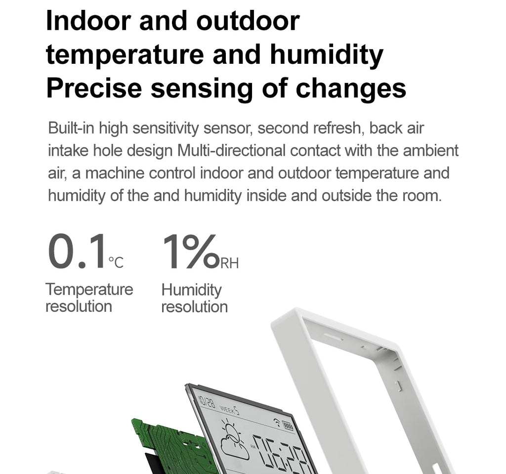 New DUKA TH3 Electronic Temperature Humidity Sensor Wifi Smart Electric Digital Hygrometer Thermometer Clocks Weather Station