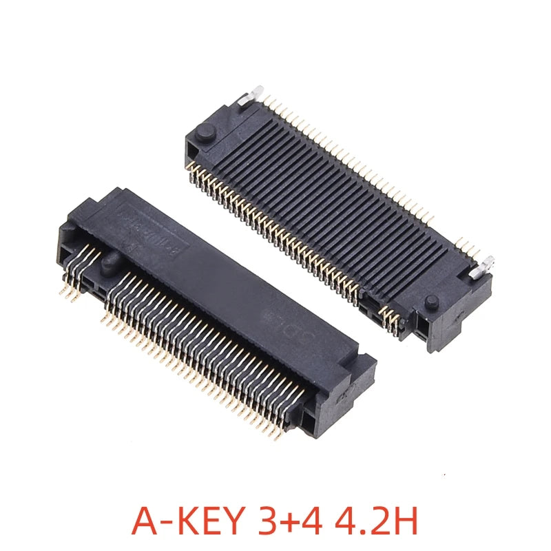 2PCS M.2 NGFF Connector 67Pin SSD Interface Socket H=3.2/4.2/4.8/6.7/8.5mm for Solid State Drive Adapter