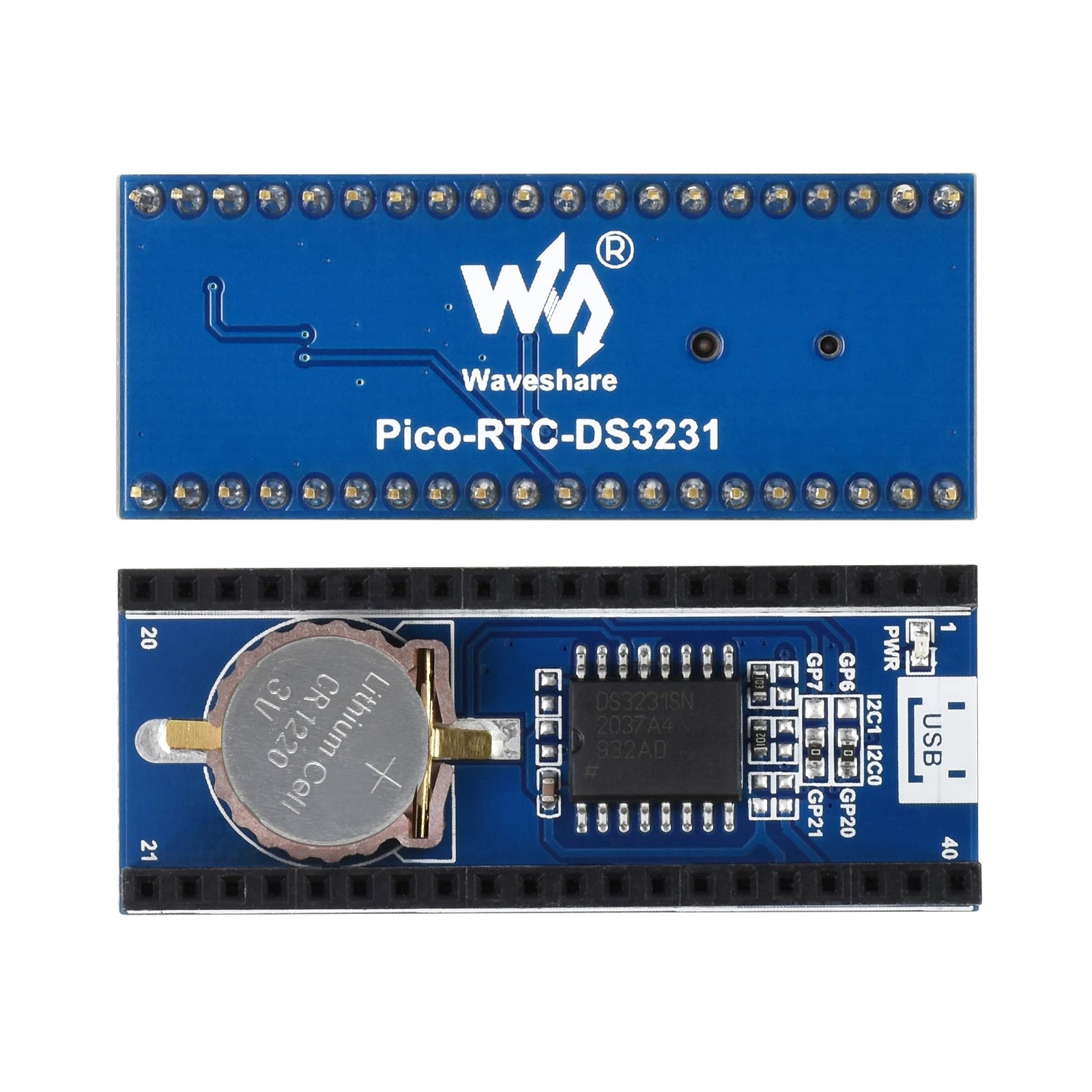 DS3231 RTC Module Real Time Clock HAT for RasPi RPI Raspberry Pi PICO 2 W 2W PICO2 RP2350 Projects Expansion Board Accessories