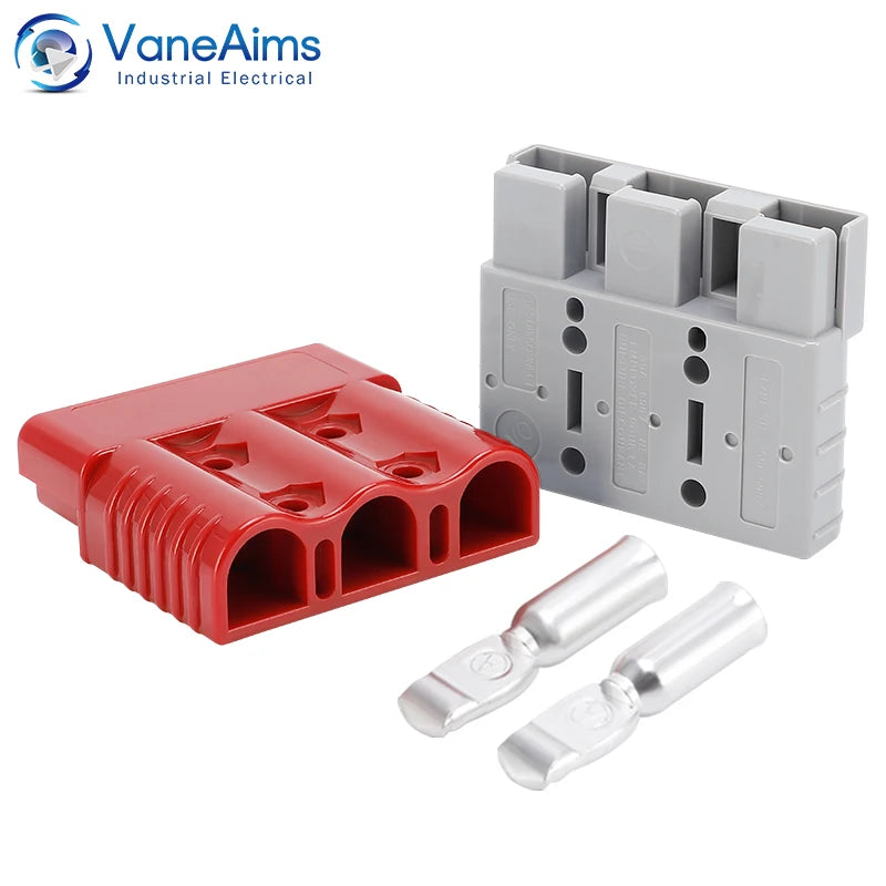 2pcs 3 pole 50A 75A 175A Battery Charging Connector Quick Connect Power Plug 600V Forklift Electrical Wire Cable Connectors