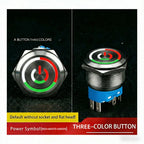 push button switch Two/three color, light metal 16 19 22mm self-locking/reset waterproof hotel doorbell customization latching