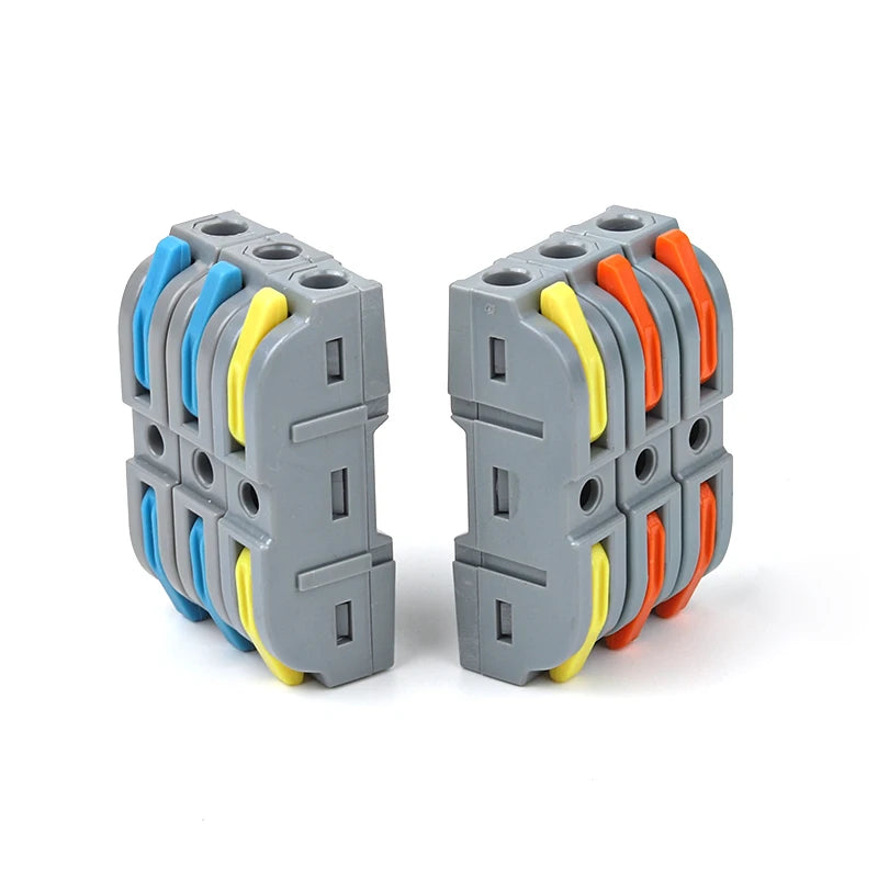 10/25PCS Lever Nut 221 Quick Splicing Multiplex Butt Wire Connector Compact Electrical  1 to 1 Inline Terminal Block for Home