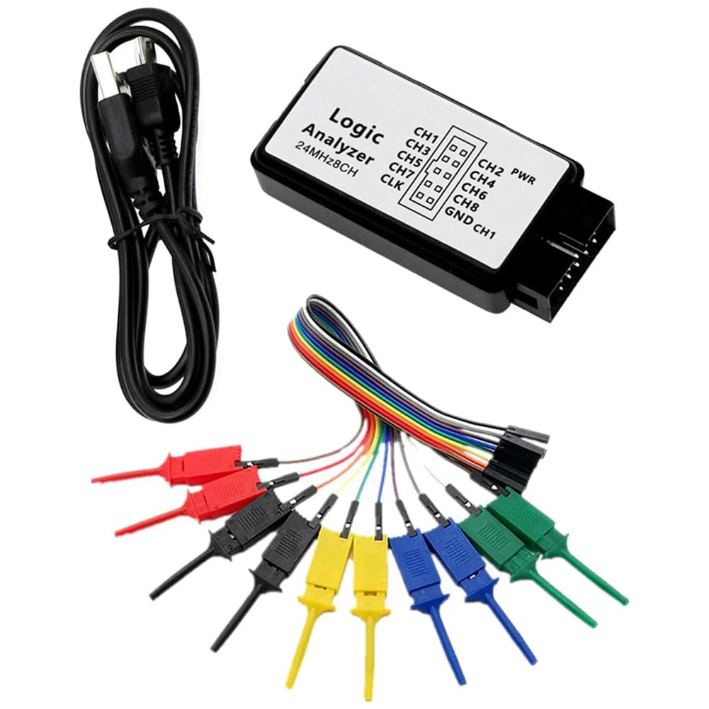 USB for logic Analyzer for FPGA and For Development 24M Samples with 8 Channels Multi Protocol Intelligent Analysis Tool