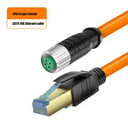 Waterproof M12 to RJ45 Network Line ip67 CAT7/CAT6A RJ45 to 4Pin 8Pin A/D/X Type Encoded Connector Cable Double Shielded Wire