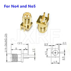 10Pcs SMA Female Jack Male Plug Adapter Solder Edge PCB Straight Right Angle Mount RF Copper Connector Plug Socket