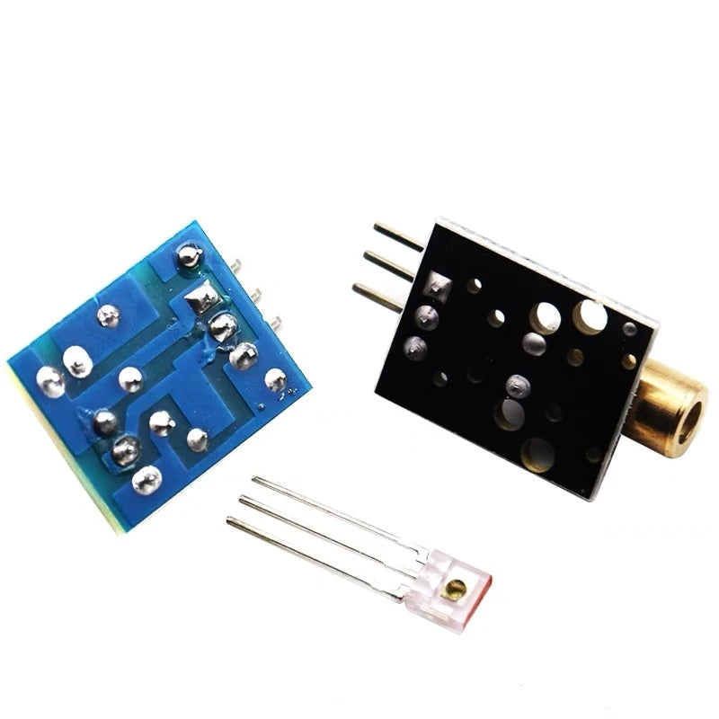KY-008 650nm Laser Transmitter Module with Laser Sensor Module Non-Modulator Tube Laser Receiver Module Kit for Arduino