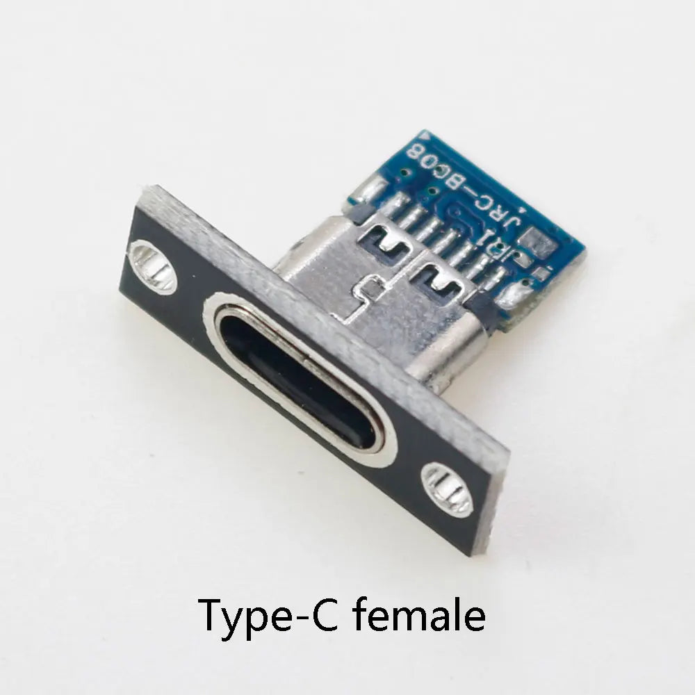 2pcs Micro Mini USB Type C USB 2.0 3.0 Male Female PCB Connector 90 Degree with Pin Header Data Charging Cable Jack Test Board