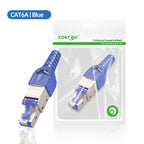 ZoeRax RJ45 CAT8 Cat7 CAT6A Connector Tool-Free, Toolless RJ45 Termination Plug Reusable Shielded for Ethernet Cables 10Gbps POE