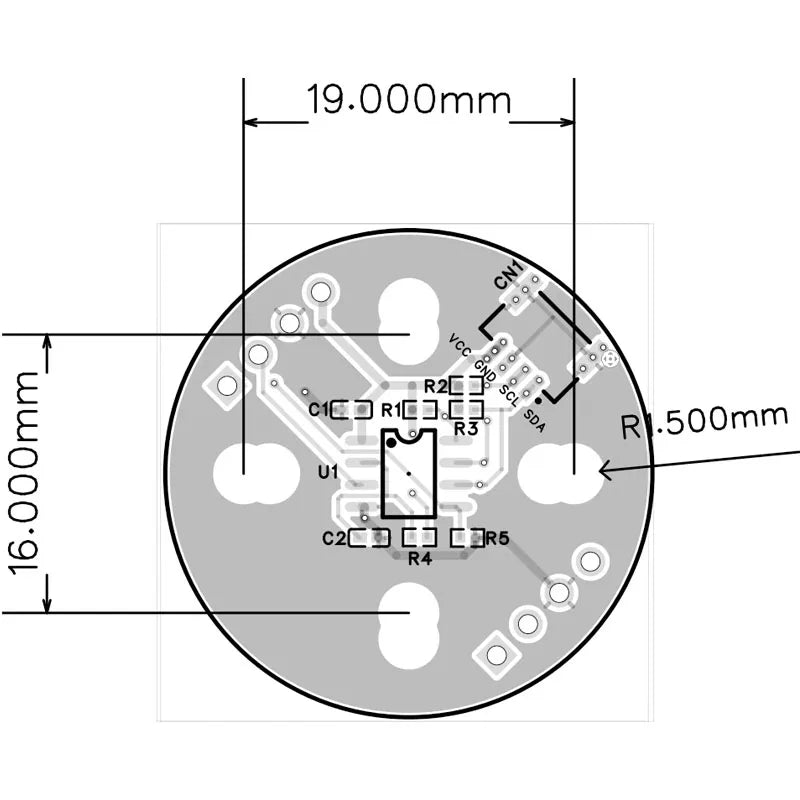 AS5600 Magnetic Rotary Encoder Module, 12-Bit I2C Non-Contact Angle Sensor for Arduino DIY Motor Control