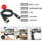 M16 2pin 3p 4p 5p 6p 7p 8p 9p 10Pin GX16 6pin Male to Female Aviation Video Extension Connect Cable 1M-10M for Car Camera System