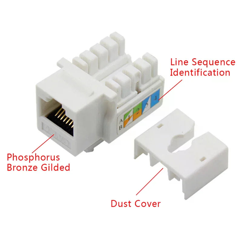 5pc CAT6 RJ45 110 Punch Down Keystone Computer Module Network Ethernet Jack
