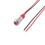 6/8/10/12mm Waterproof Warning LED Metal Indicator 3-6V 12-24V 110-220V Machine Car Working Red Yellow Blue Green White