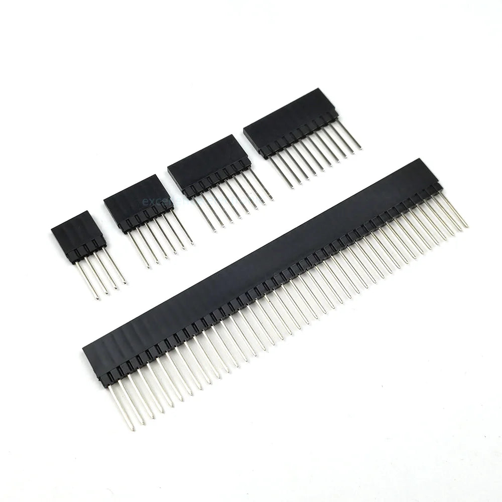 65PCS PC104 2.54 MM Pitch 4P 6P 8P 10P 40Pin Female Single Row 12.2MM Long Pin Header Strip Industrial Computer Connector Socket