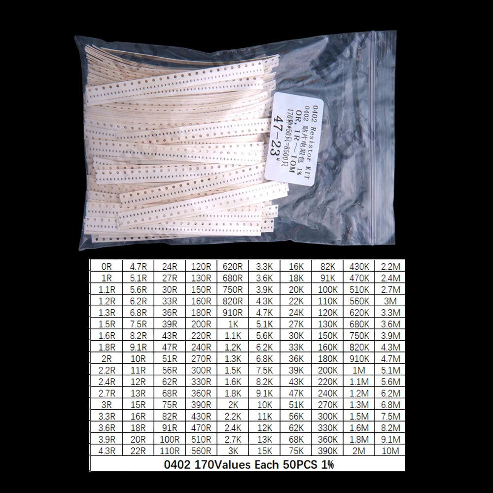 170/146/60Values 4k 0603 0805 0402 1206 SMD resistor sop 1% Each 50PCS Each 25PCS 5k 1k 2k 3k