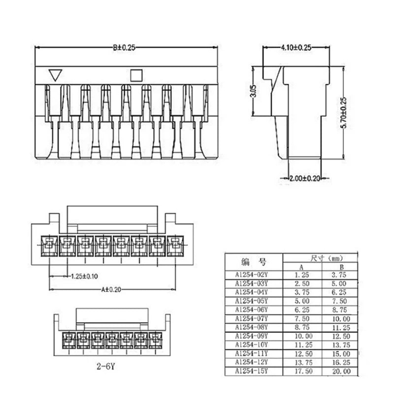 10pcs GH1.25 15/30/50/100cm Single/Double Side Terminal Crimped with Lock JSTA1257 2P-12P 1571# 28AWG Electronic Wire Cable