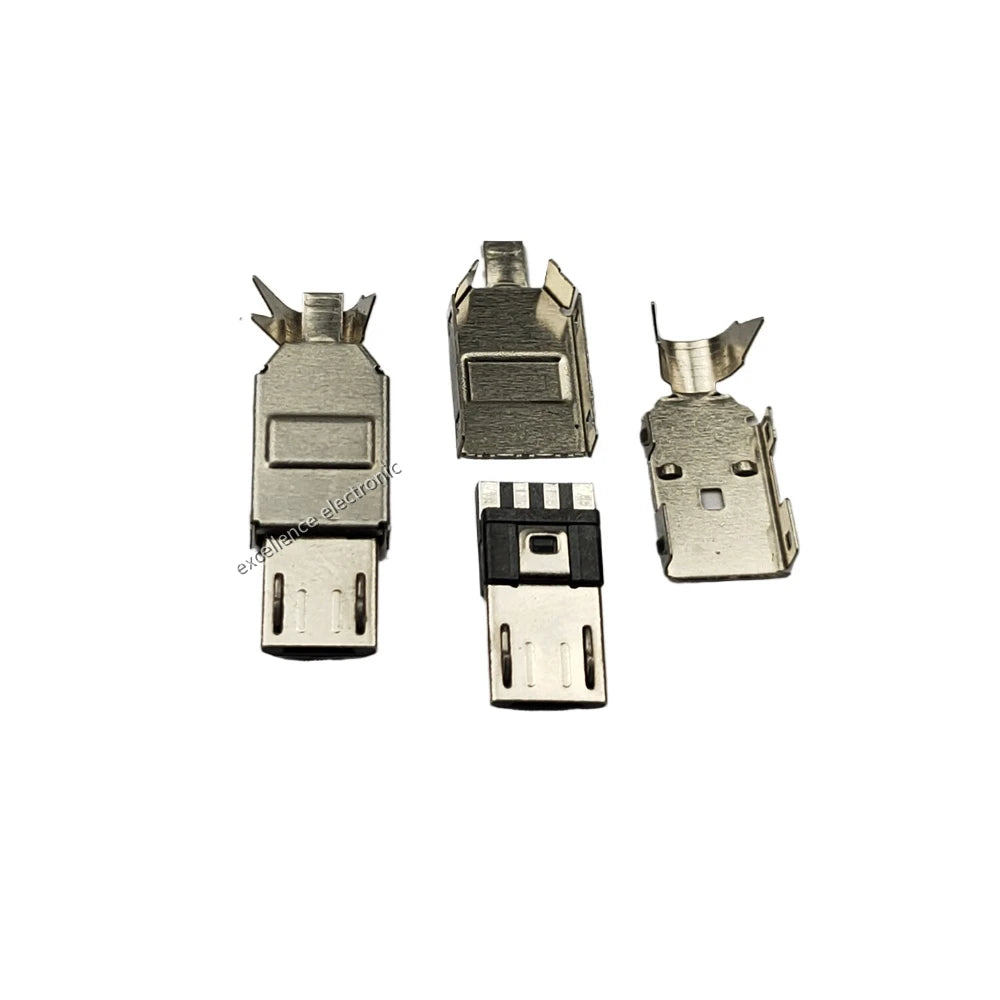 10Pcs USB Connectors Type B/Micro/Mini/USB2.0 Male Female Assembly Adapter DIY Soldering Repair Data Charging Plug Socket