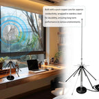 Magnetic Desktop Discone Antenna 100-1600MHz 5m Cable UHF SMA BNC Mount for Police Scanner GMRS 2m 70cm Mobile VHF UHF Lora ADSB