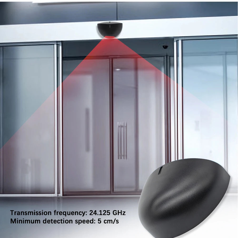 24.125GHz Micro Wave Motion Sensor Detector DC 12-24V Door Motion Detector Inductive Probe Automatic Door Opening Sensor
