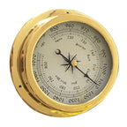 367D 4 Pcs Boat Barometer Clock Thermometer Hygrometer Weather Station Set Wall Mounting Type Brass for Case for Shell Lightw