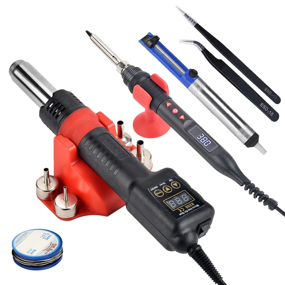 JCD 8208 Heat Gun Micro Soldering Station 750W Soldering Hot Air Gun LCD Digital Hair Dryer For BGA IC Welding Repair Tools