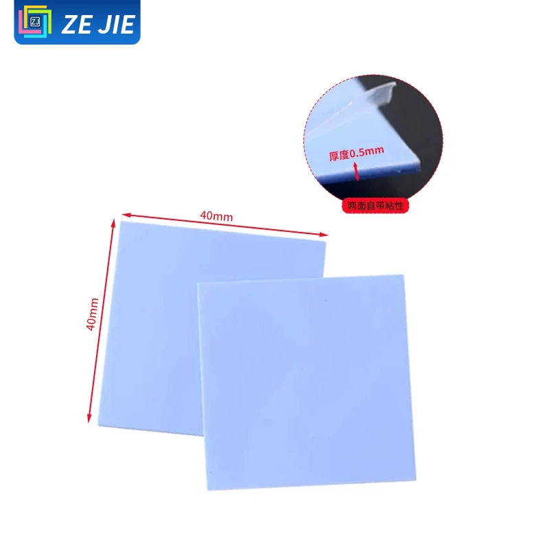 Thermal Pad Silicone Sheet with Adhesive Backing, Silicone Grease, CPU GPU Memory Cooling, Laptop GPU North‑South Bridge Heat Di