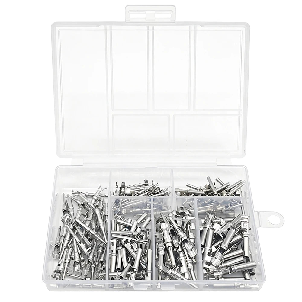 180pcs Deutsch Contact Kit,Stamped Pin,Open Barrel Contacts Kit Male Pins Female Sockets 22-12AWG for DTP,DT,DTM Serie Connector