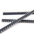 10pcs 2.54mm  L7.43mm Round Female Header Socket Single Row RA 1x40Pin Horizontal SMT Gold Round Hole Socket 0.1" Hole Male Pin