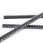 10pcs 2.54mm L7.43/9.7/11.75/17.8mm Round Single Row 1x40Pin Hole Breakable PCB IC Crystal Transistor Female Pin Header Socket