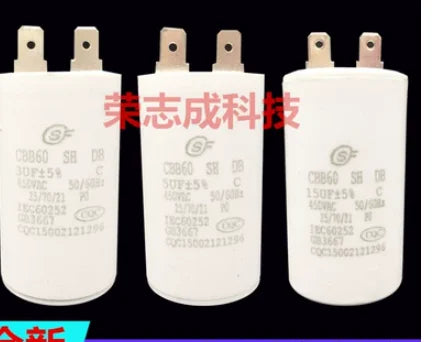 CBB60 2 3  4  5  6  7 8 9 20 30UF Insert Capacitor Refrigerator Water Pump Equipment Mechanical Starting Motor Drive Capacitor