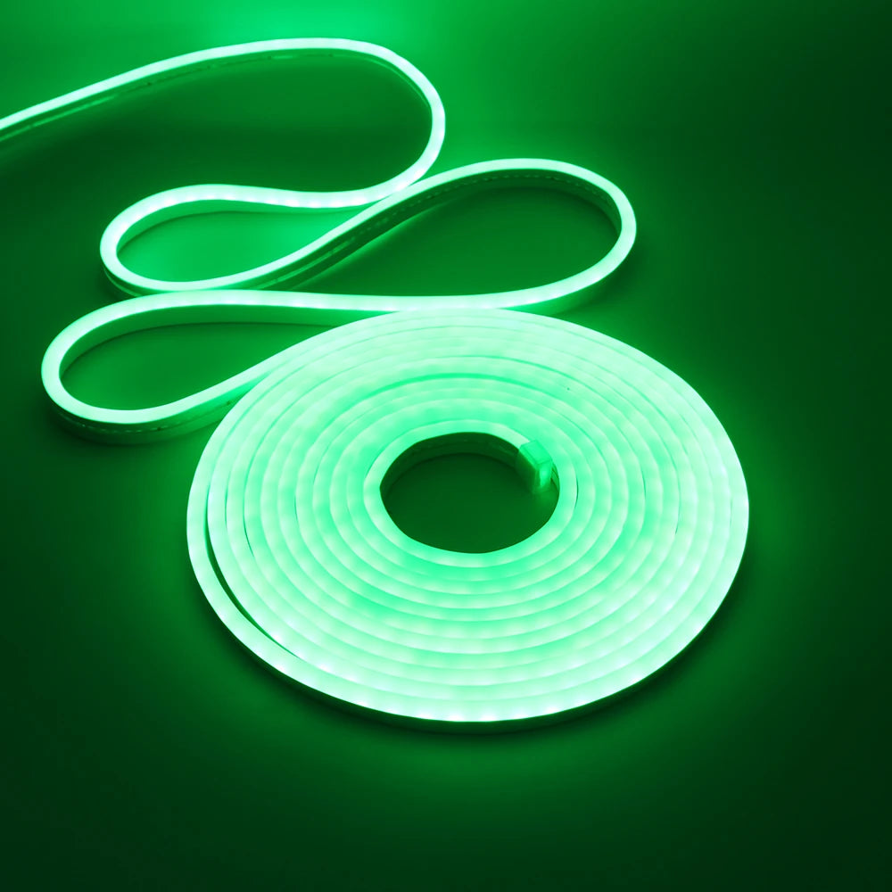 DC24V Solar LED Neon Strip Light Waterproof Warm White Blue Red Pink 6x12mm 2835 120LEDs/m Flexible Neon Rope Light Garden Decor