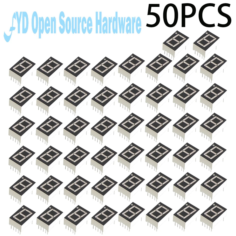 10-100PCS 0.56inches 7 Segment 1 Digital LED Display Super Red Common Cathode ANODE DIP10