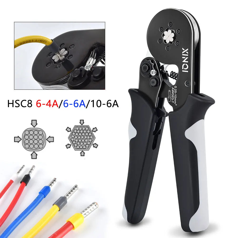 Crimping Pliers Tubular Terminal Hand Tools HSC8 6 - 4A 0.25 - 10mm2 6 - 6A 0.25 - 6mm2 Electrical Mini Wire Ferrule Clamp Kit