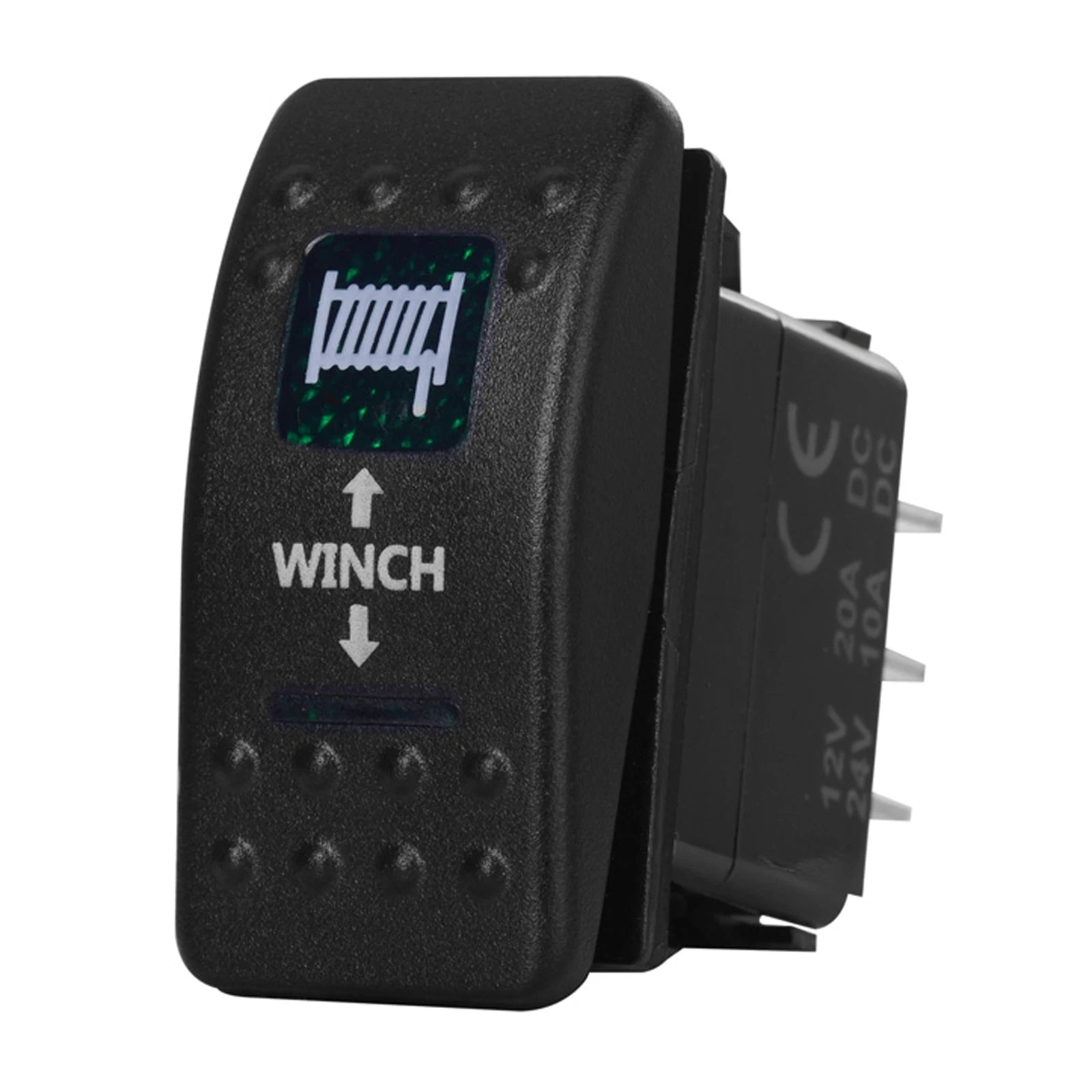 12V/24V Marine Rocker Switch Green LED SPST ON-OFF & DPDT ON-OFF-ON Momentary Toggle for 4x4 Off-Road RZR ATV ARB Carling Style