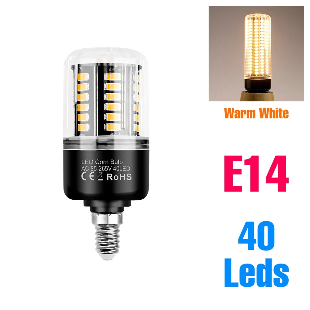 30W LED Indoor Corn Bulb E27/E26 Ceiling Lamp Bulbs E14 Spotlight B22 Living Room Bedroom Kitchen Washroom 220V Home Lighting