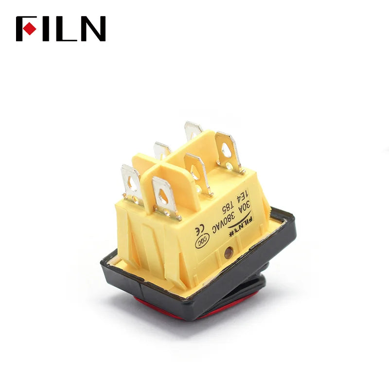 30A/220V Toggle Rocker Switch ON-OFF-ON  Heavy Duty DPDT IP67 Waterproof T85 Auto Boat Marine  With LED 12V 110V220V 30x22mm