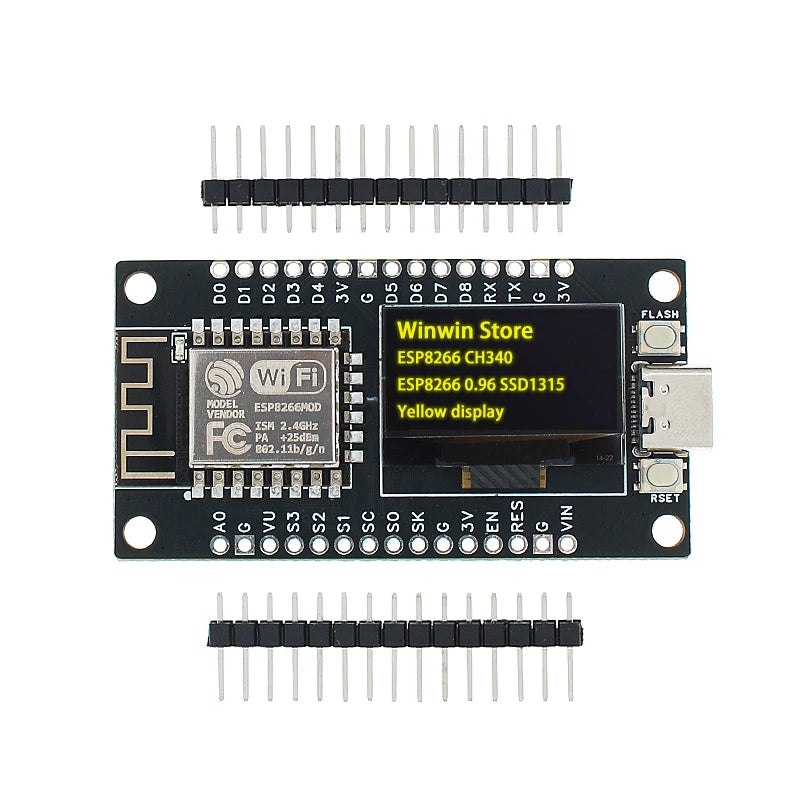 NodeMCU ESP8266 Development Board SSD1315 0.96 inch OLED Display CH340G ESP-12F WiFi Module TYPE-C USB  For Arduino/Micropython