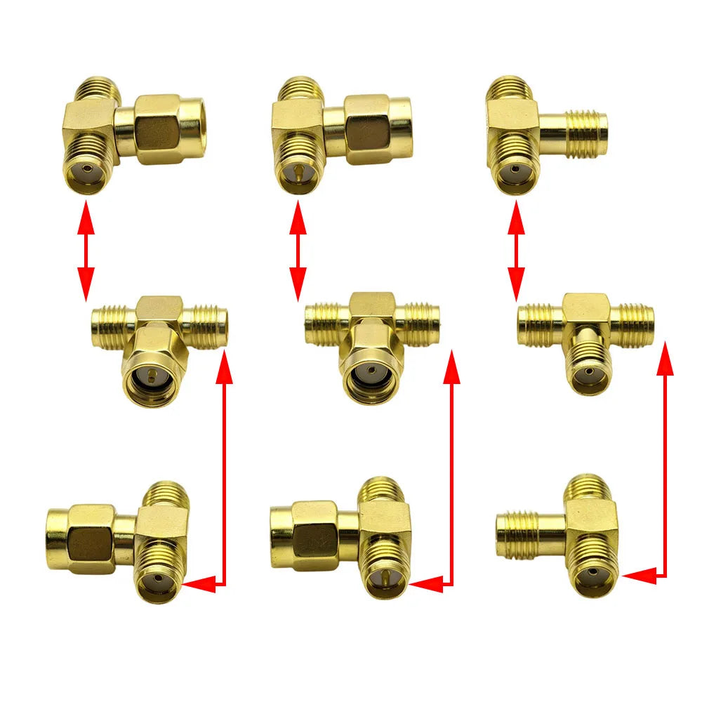 SMA Connectors kit 18Pcs/box SMA RP-SMA Plug Male Jack Female RF Coax Adapter for FPV Drone Antennas WiFi Router Radio Wireless